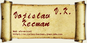 Vojislav Kecman vizit kartica